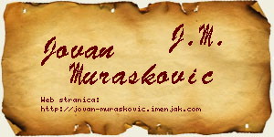 Jovan Murašković vizit kartica